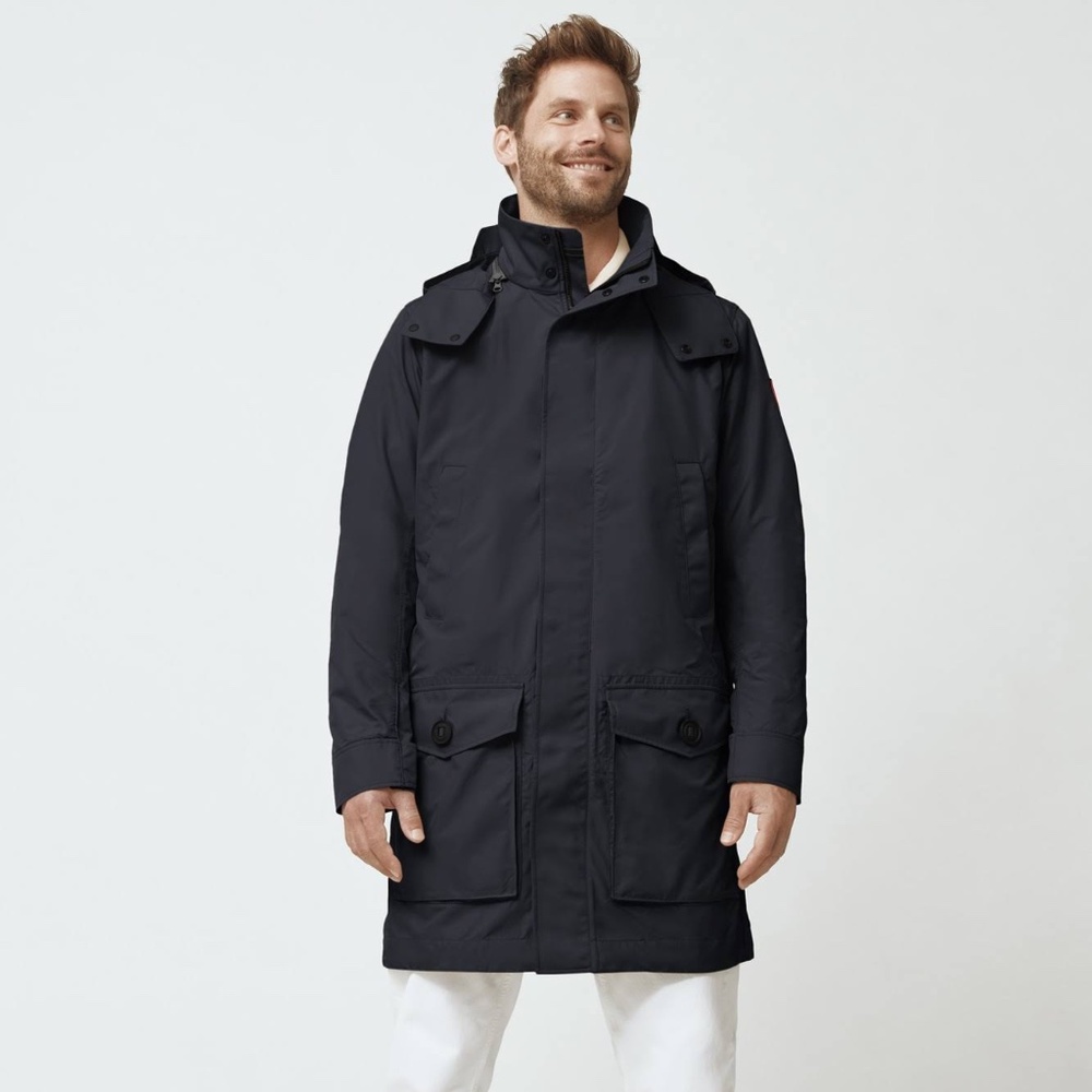 Men's Canada Goose Crew Trench Jacket with Removable Hood (Large)